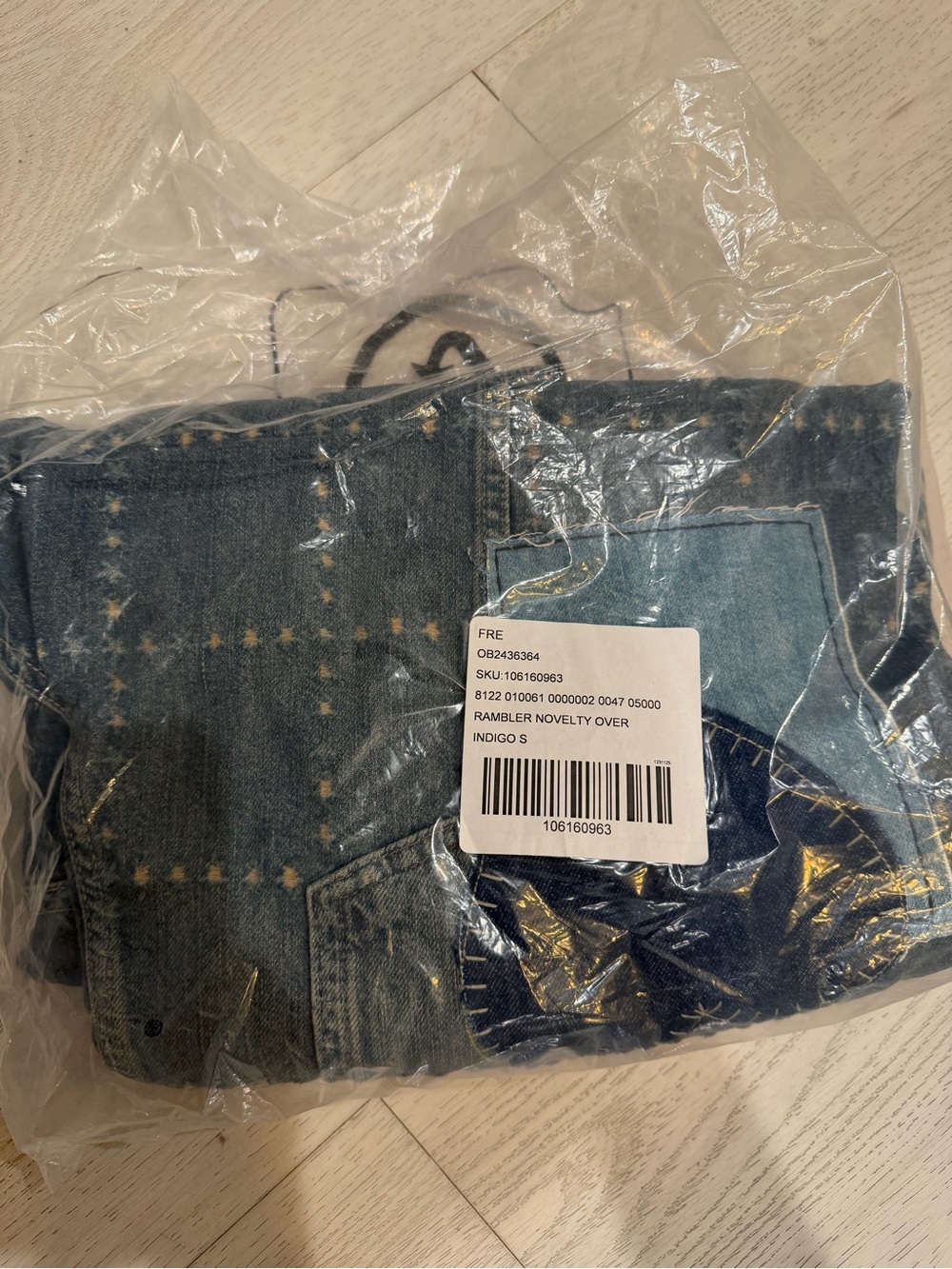 NWT Free People Denim Patchwork Heart Overalls - Blue size S and M - Picture 6 of 10